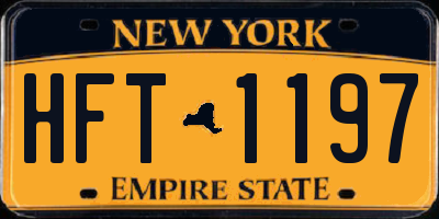NY license plate HFT1197