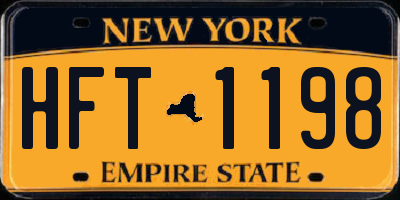NY license plate HFT1198