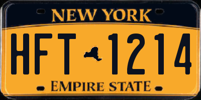 NY license plate HFT1214