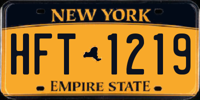 NY license plate HFT1219