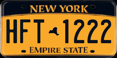 NY license plate HFT1222