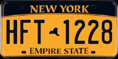 NY license plate HFT1228