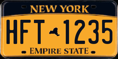 NY license plate HFT1235