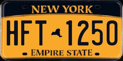 NY license plate HFT1250