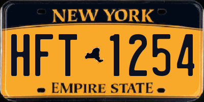 NY license plate HFT1254