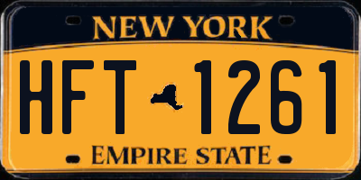 NY license plate HFT1261
