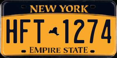 NY license plate HFT1274