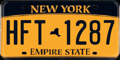 NY license plate HFT1287
