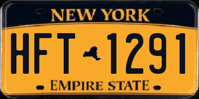 NY license plate HFT1291