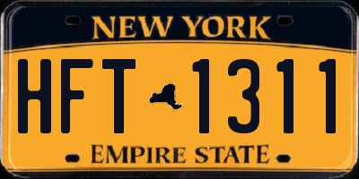 NY license plate HFT1311