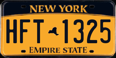 NY license plate HFT1325