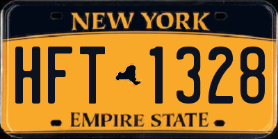 NY license plate HFT1328