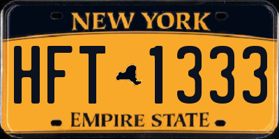 NY license plate HFT1333