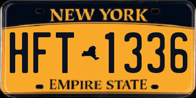 NY license plate HFT1336