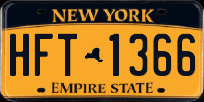NY license plate HFT1366