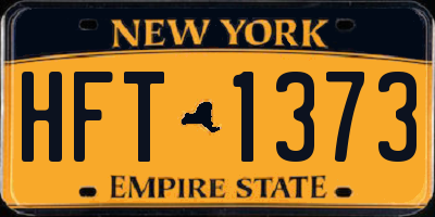 NY license plate HFT1373