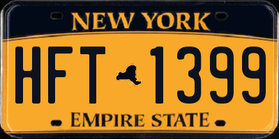 NY license plate HFT1399