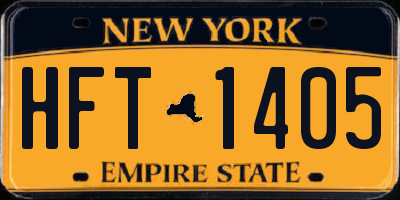 NY license plate HFT1405
