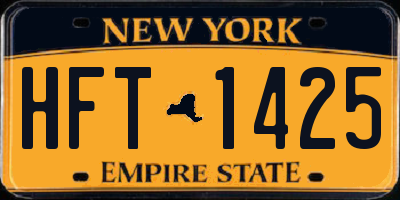 NY license plate HFT1425