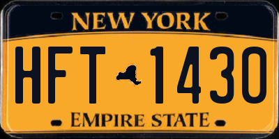 NY license plate HFT1430