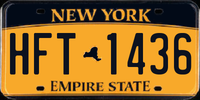 NY license plate HFT1436