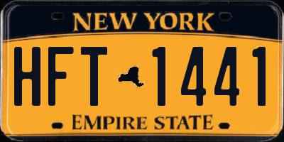 NY license plate HFT1441