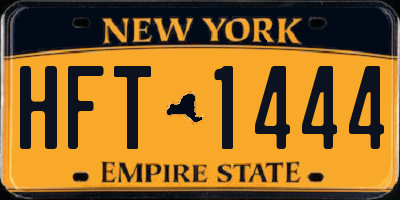 NY license plate HFT1444