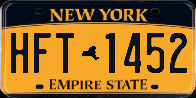 NY license plate HFT1452