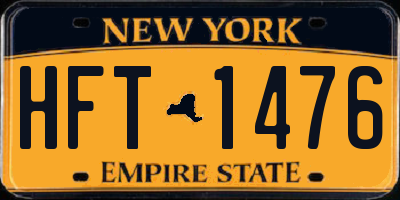 NY license plate HFT1476