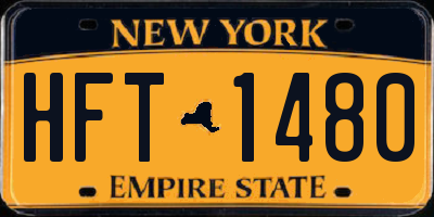NY license plate HFT1480