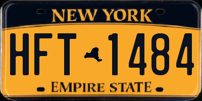 NY license plate HFT1484