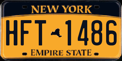 NY license plate HFT1486