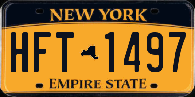 NY license plate HFT1497