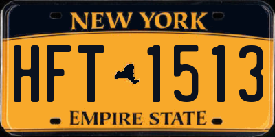 NY license plate HFT1513