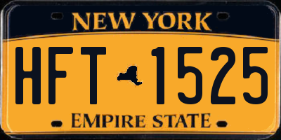 NY license plate HFT1525