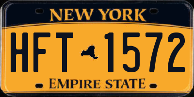 NY license plate HFT1572
