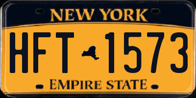 NY license plate HFT1573