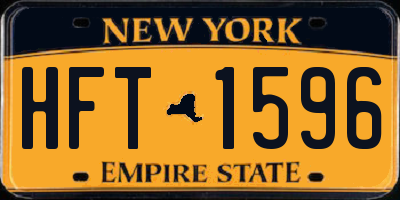 NY license plate HFT1596