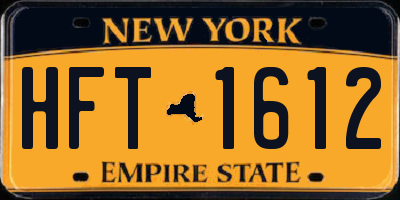 NY license plate HFT1612