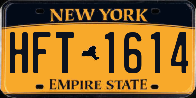NY license plate HFT1614
