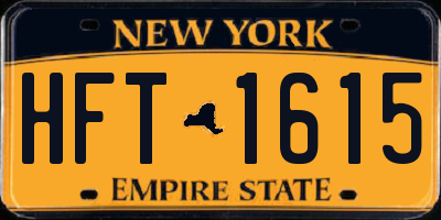 NY license plate HFT1615