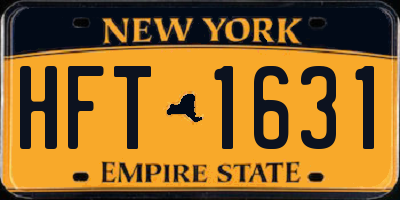NY license plate HFT1631