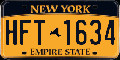 NY license plate HFT1634
