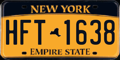 NY license plate HFT1638