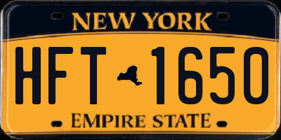 NY license plate HFT1650