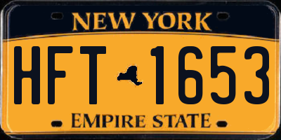 NY license plate HFT1653