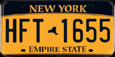 NY license plate HFT1655