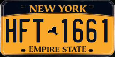 NY license plate HFT1661