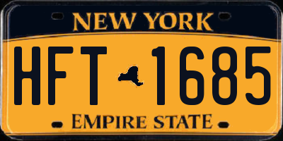 NY license plate HFT1685