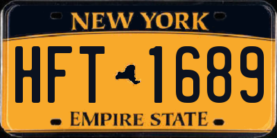 NY license plate HFT1689